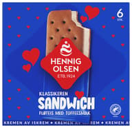Sandwich Toffesmak 6stk Hennig-Olsen