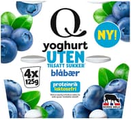 Yoghurt u/Sukker Blåbær 4x125g Q