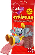 Strimler Jordbær 80g Malaco