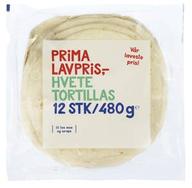 Tortillas Hvete, 12stk, 480 g