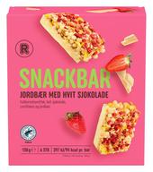 Snackbar med jordbær og hvit sjokolade 6pk, 138 g
