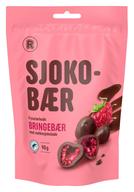 Sjokobær Bringebær med melkesjokolade, 90 g