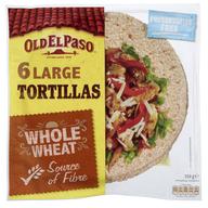 Tortillas fullkorn Large 6stk, 23cm, 350 g