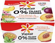 Yoplait 0% Fersken&Pasjon, 4x125g, 500 g